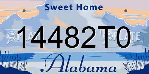 14482T0 Alabama License Plate
