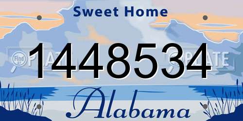 1448534 Alabama License Plate