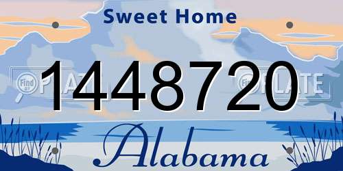 1448720 Alabama License Plate
