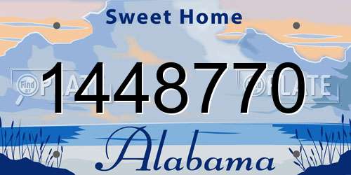 1448770 Alabama License Plate