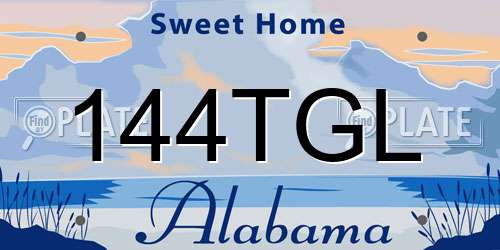 144TGL Alabama License Plate