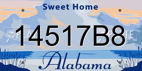 14517B8 Alabama License Plate