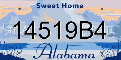 14519B4 Alabama License Plate