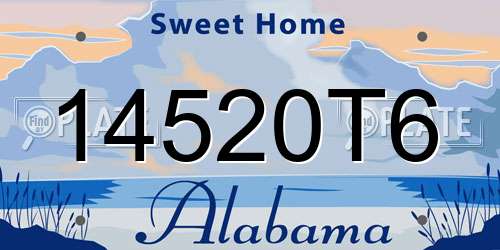 14520T6 Alabama License Plate