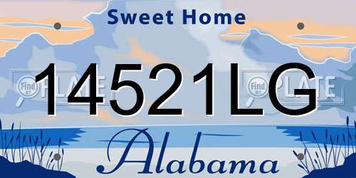 14521LG Alabama License Plate