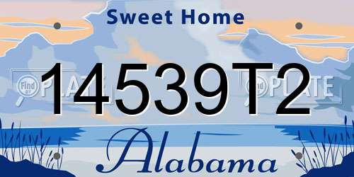 14539T2 Alabama License Plate