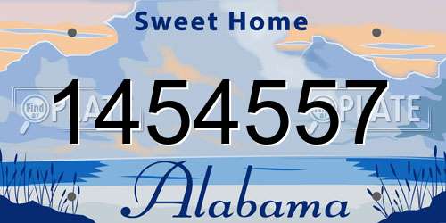 1454557 Alabama License Plate