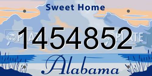 1454852 Alabama License Plate
