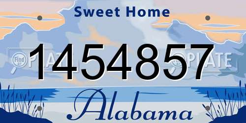 1454857 Alabama License Plate