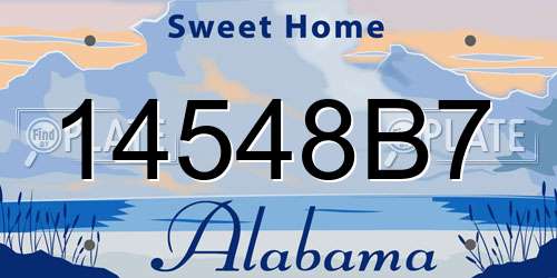 14548B7 Alabama License Plate