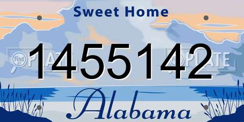 1455142 Alabama License Plate