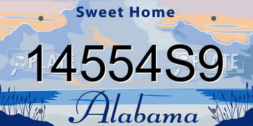 14554S9 Alabama License Plate