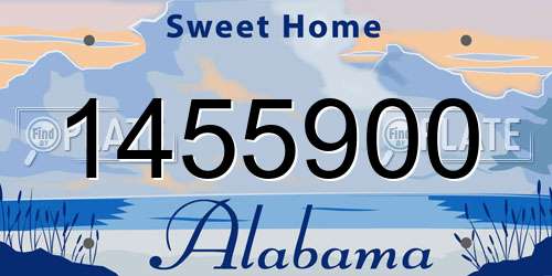 1455900 Alabama License Plate