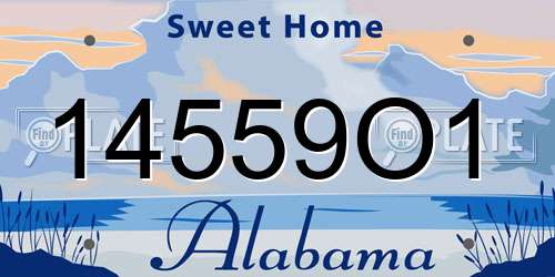 14559O1 Alabama License Plate