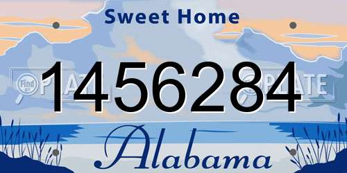 1456284 Alabama License Plate