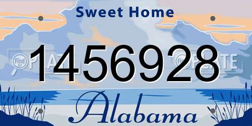 1456928 Alabama License Plate