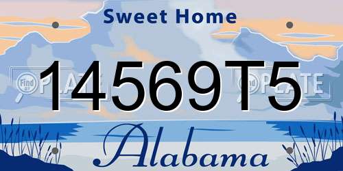 14569T5 Alabama License Plate