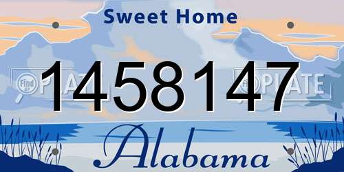 1458147 Alabama License Plate