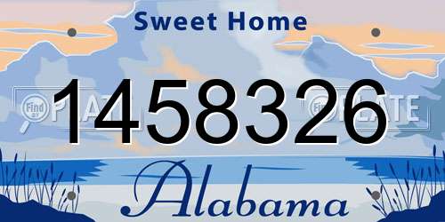 1458326 Alabama License Plate