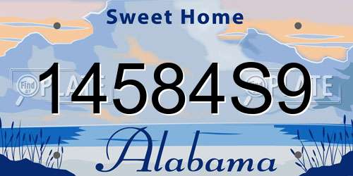 14584S9 Alabama License Plate