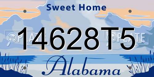 14628T5 Alabama License Plate