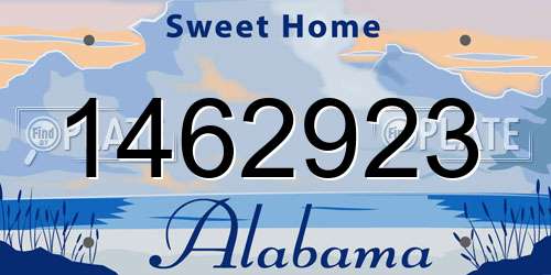 1462923 Alabama License Plate