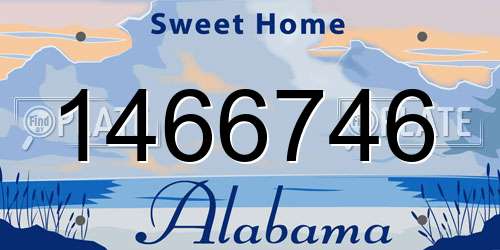 1466746 Alabama License Plate