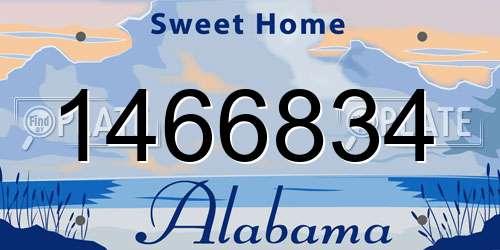 1466834 Alabama License Plate