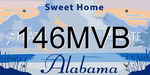 146MVB Alabama License Plate