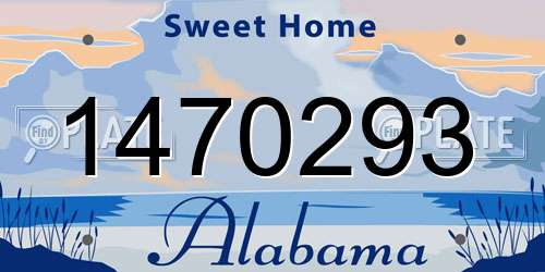 1470293 Alabama License Plate