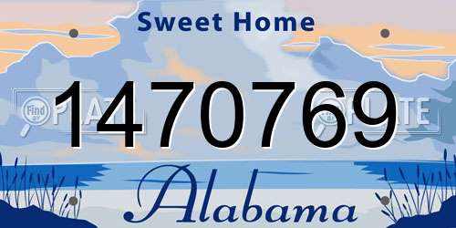 1470769 Alabama License Plate