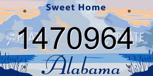 1470964 Alabama License Plate