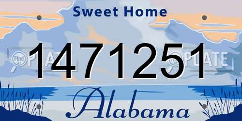 1471251 Alabama License Plate