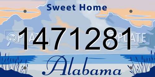 1471281 Alabama License Plate
