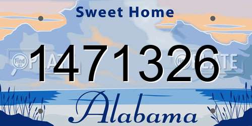 1471326 Alabama License Plate