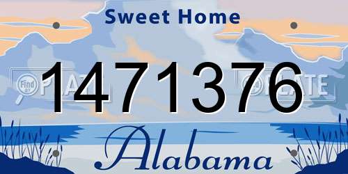 1471376 Alabama License Plate