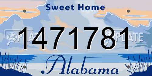 1471781 Alabama License Plate