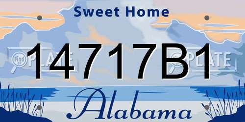 14717B1 Alabama License Plate