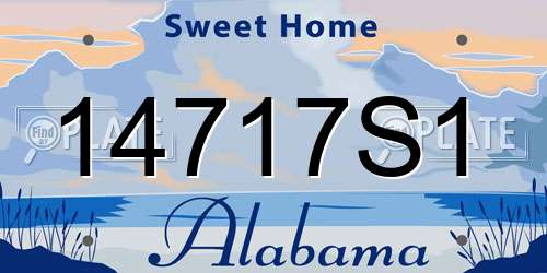 14717S1 Alabama License Plate