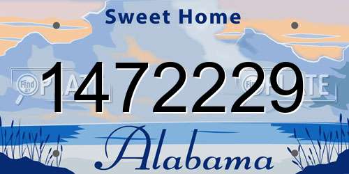 1472229 Alabama License Plate