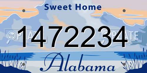 1472234 Alabama License Plate