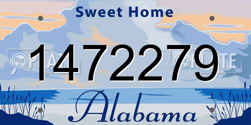 1472279 Alabama License Plate