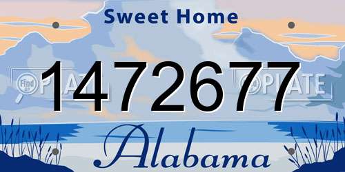 1472677 Alabama License Plate