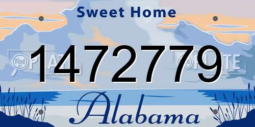 1472779 Alabama License Plate
