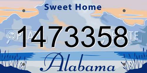 1473358 Alabama License Plate