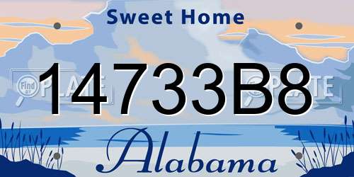 14733B8 Alabama License Plate