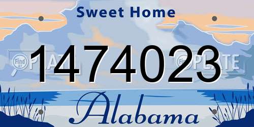 1474023 Alabama License Plate