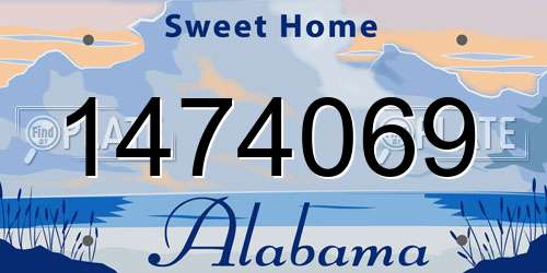 1474069 Alabama License Plate
