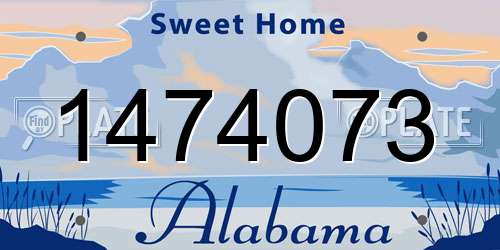 1474073 Alabama License Plate