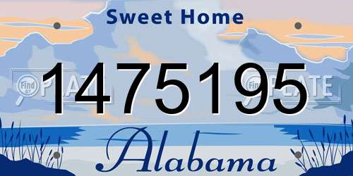 1475195 Alabama License Plate